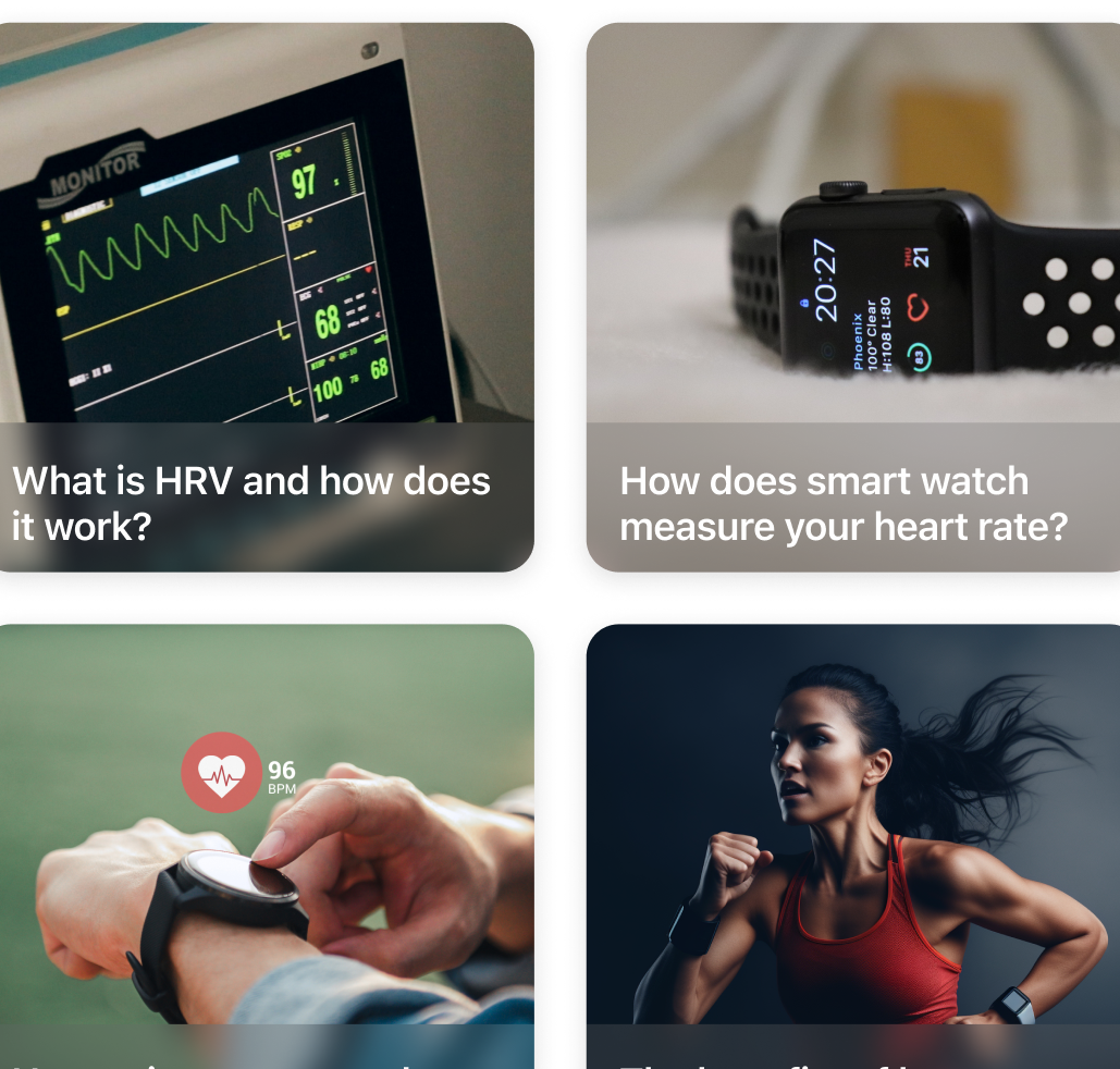 Users checking heart rate